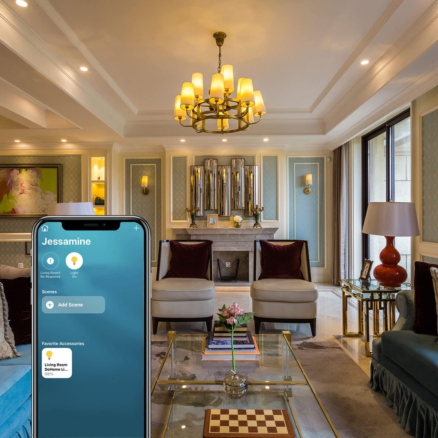 Interruptor de Relé WiFi DoHome, Control Remoto Inalámbrico 2 Pzas