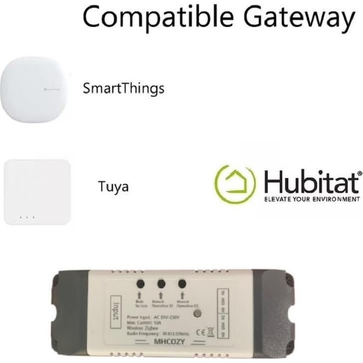 Interruptor Inteligente ZigBee MHCOZY 2 Canales 5V-250V
