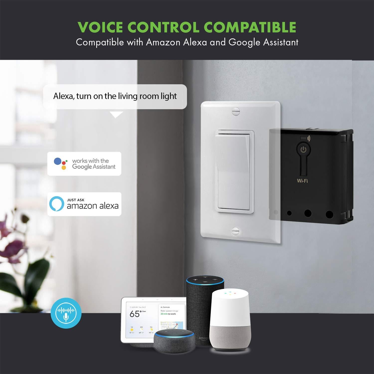 Módulo de Relé Wi-Fi TOPGREENER TGWFRSM1, Interruptor Inteligente Oculto