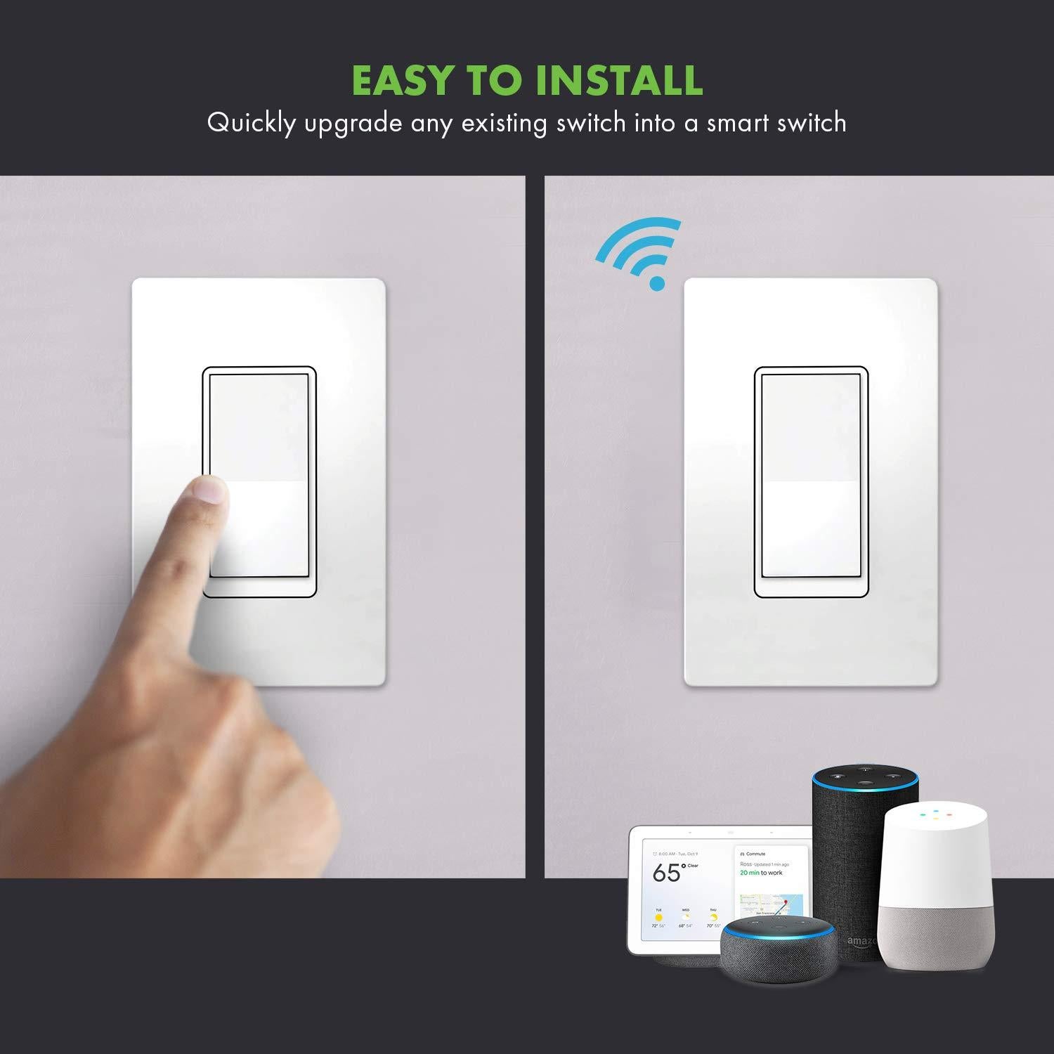 Módulo de Relé Wi-Fi TOPGREENER TGWFRSM1, Interruptor Inteligente Oculto