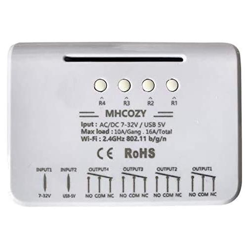 Módulo Interruptor Inteligente WiFi MHCOZY 4CH 5-32V