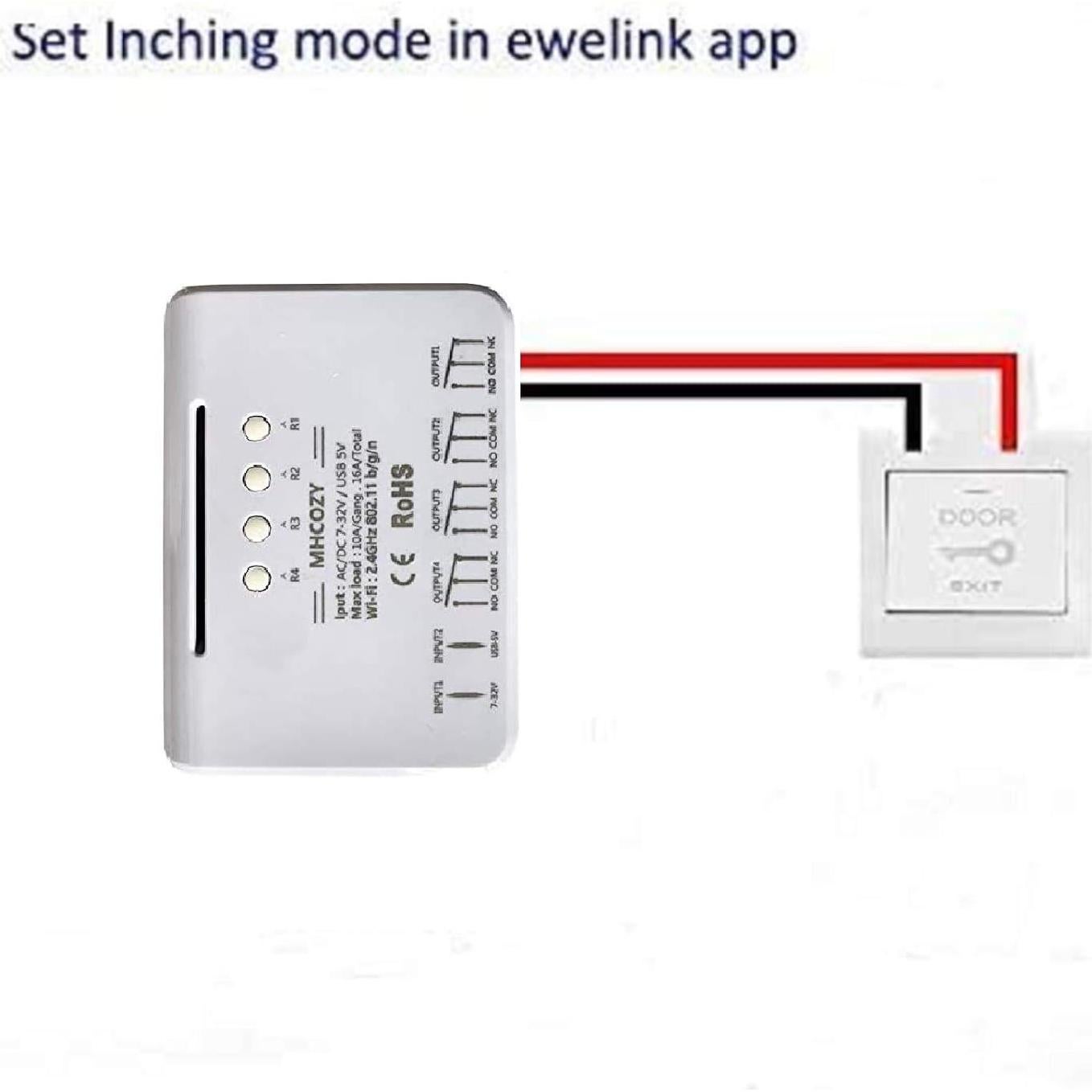 Módulo Interruptor Inteligente WiFi MHCOZY 4CH 5-32V