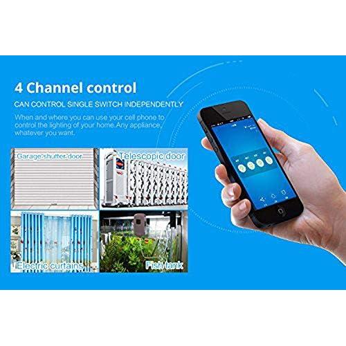 Módulo Interruptor Inteligente WiFi MHCOZY 4CH 5-32V