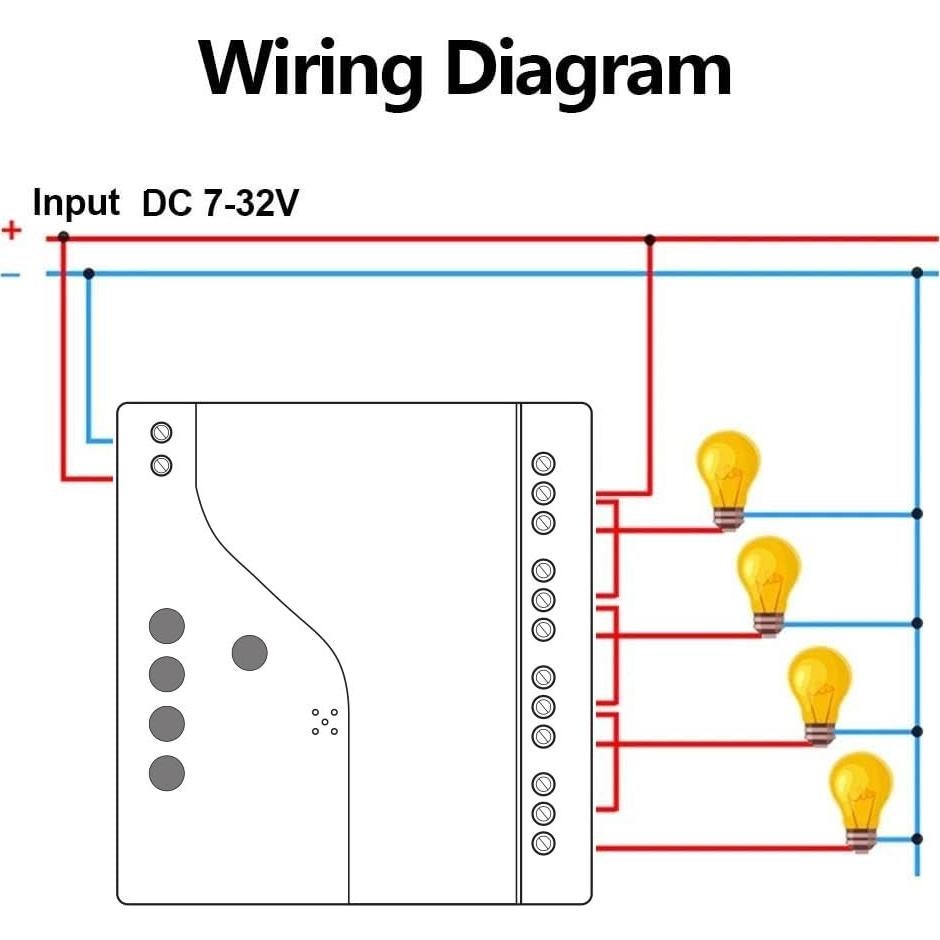 Módulo Relé Inteligente WiFi 4 Canales MHCOZY 5V-32V