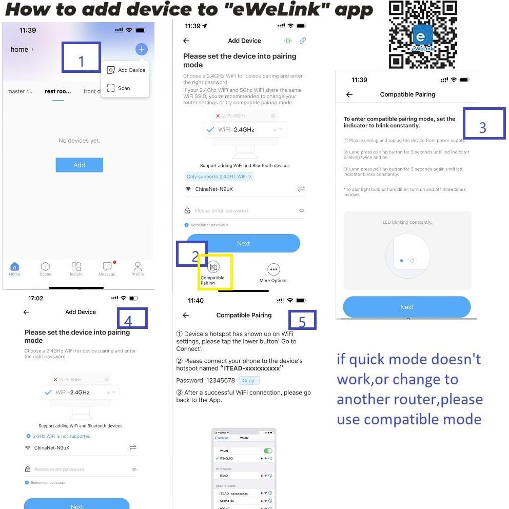Interruptor Inteligente Inalámbrico WiFi 2CH eWelink 5-32V