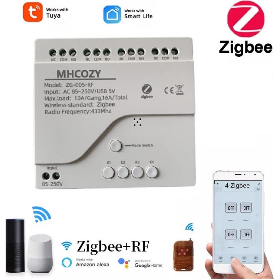 Interruptor de Relé Inalámbrico Zigbee MHCOZY 4CH 85-250V