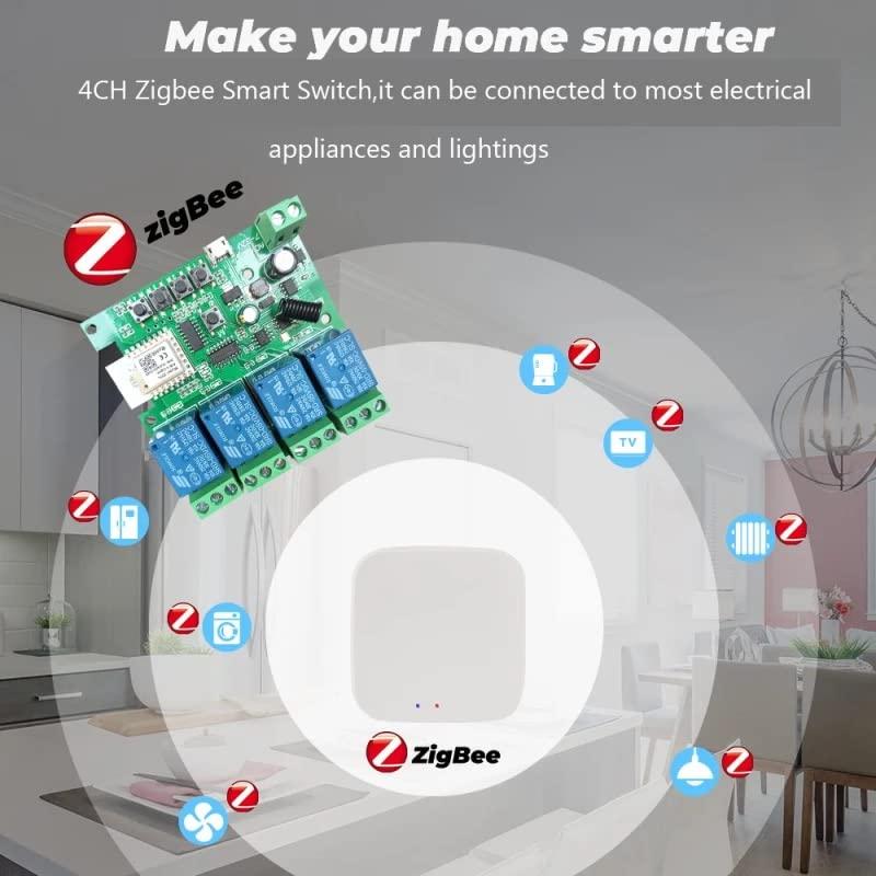 Interruptor de Relé Inalámbrico Zigbee MHCOZY 4CH 85-250V