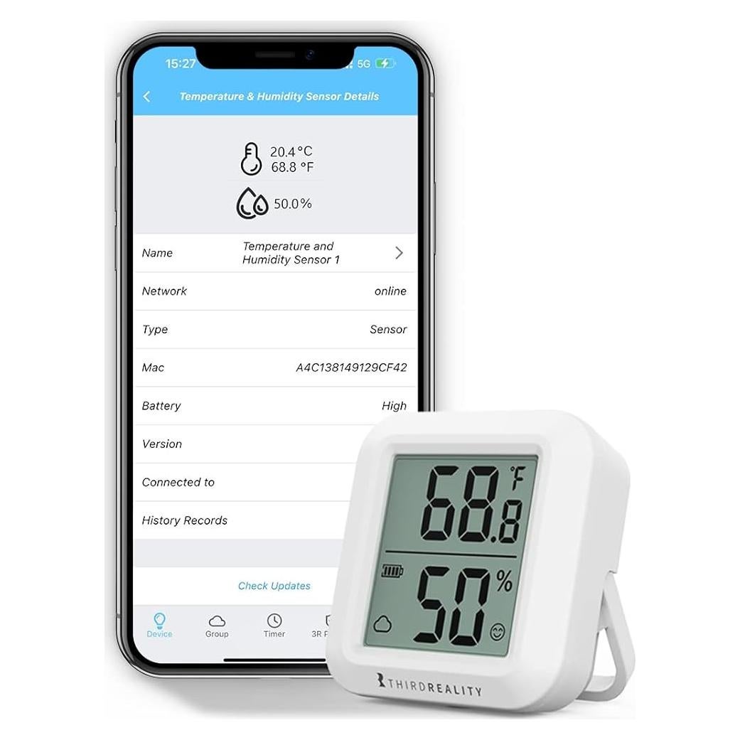 Sensor de Temperatura y Humedad Zigbee ThirdReality LCD