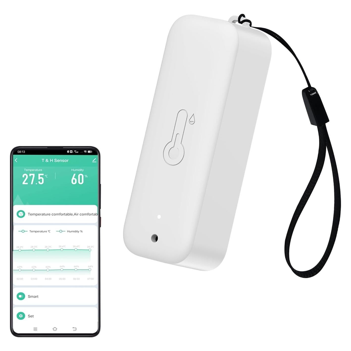 Sensor de Termómetro e Higrómetro WiFi Wayfuture TH11Y Blanco