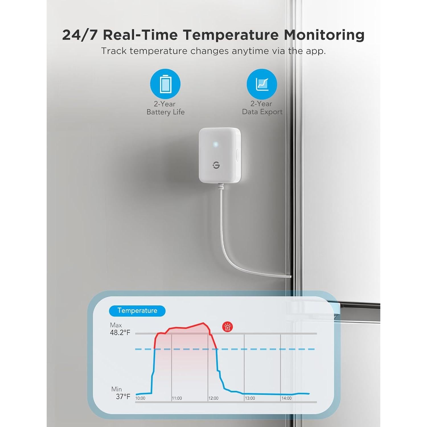 Termómetro Digital Inalámbrico GoveeLife H5111 con Alarma y App