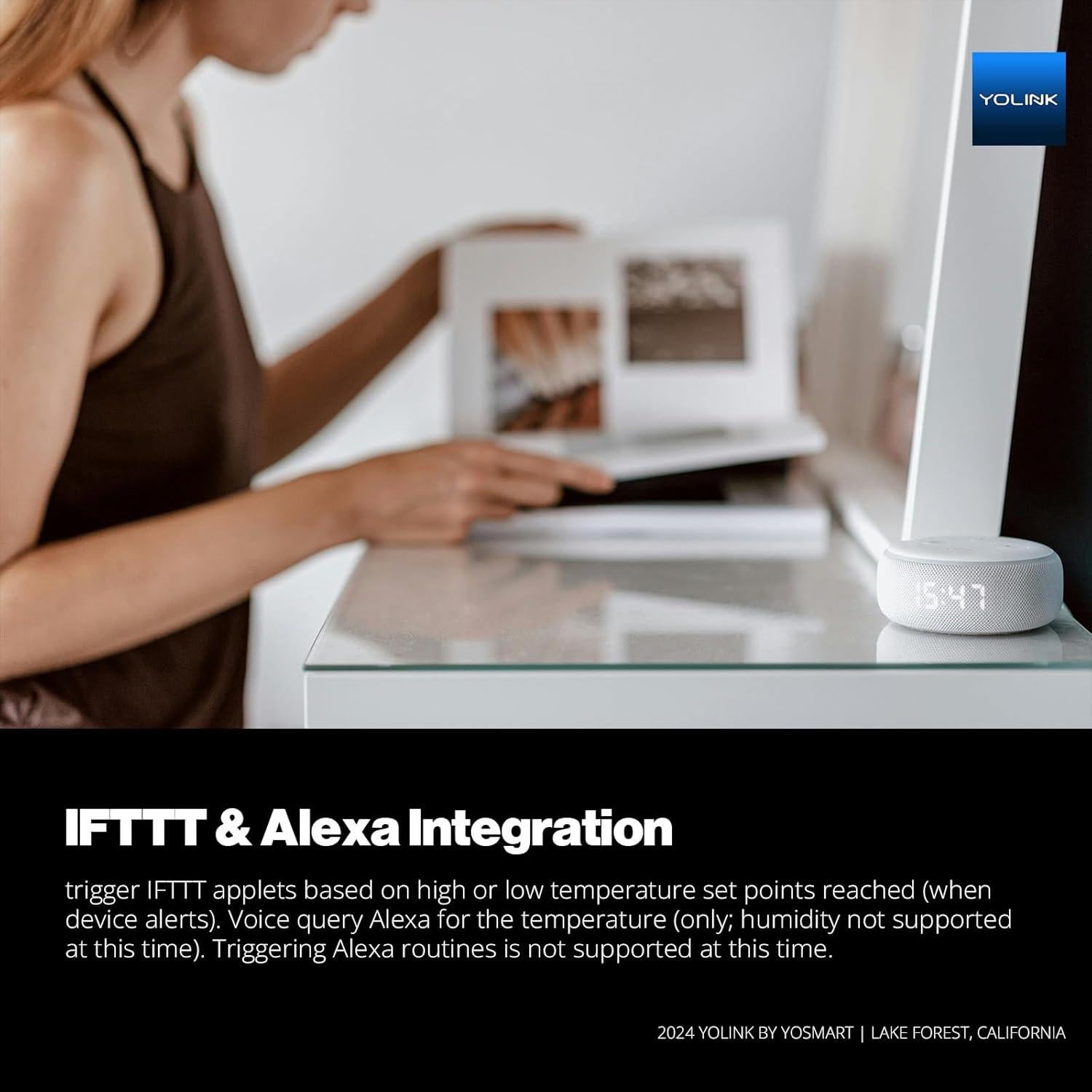 Termómetro e Higrómetro Inalámbrico YoLink, Paquete de 3, Alertas