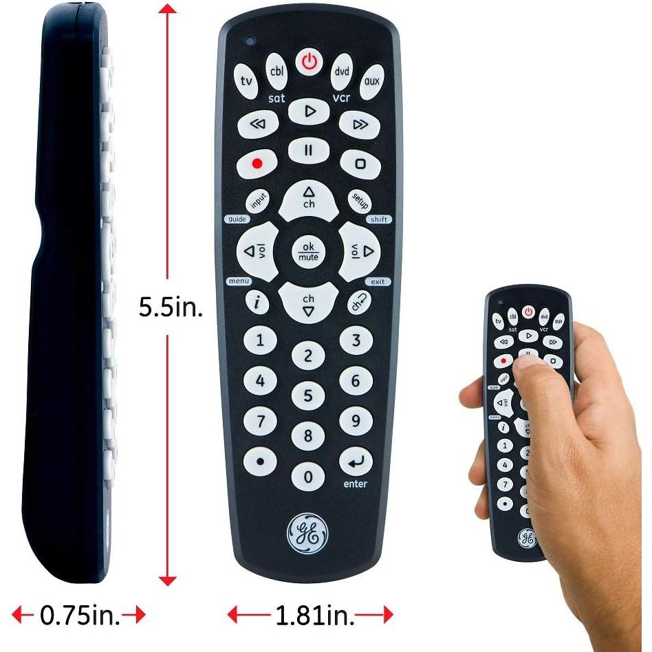 Control Remoto Universal GE 4 Dispositivos Negro 34708