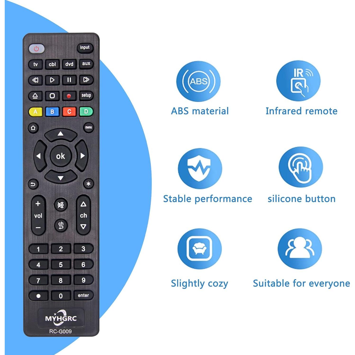 Control Remoto Universal MYHGRC 4 en 1 para TV y Audio