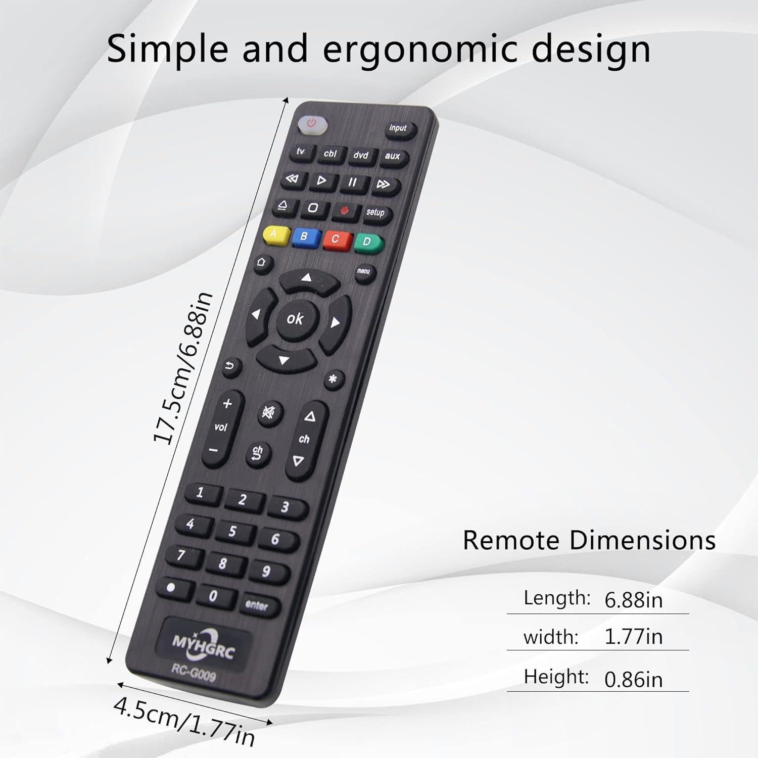 Control Remoto Universal MYHGRC 4 en 1 para TV y Audio