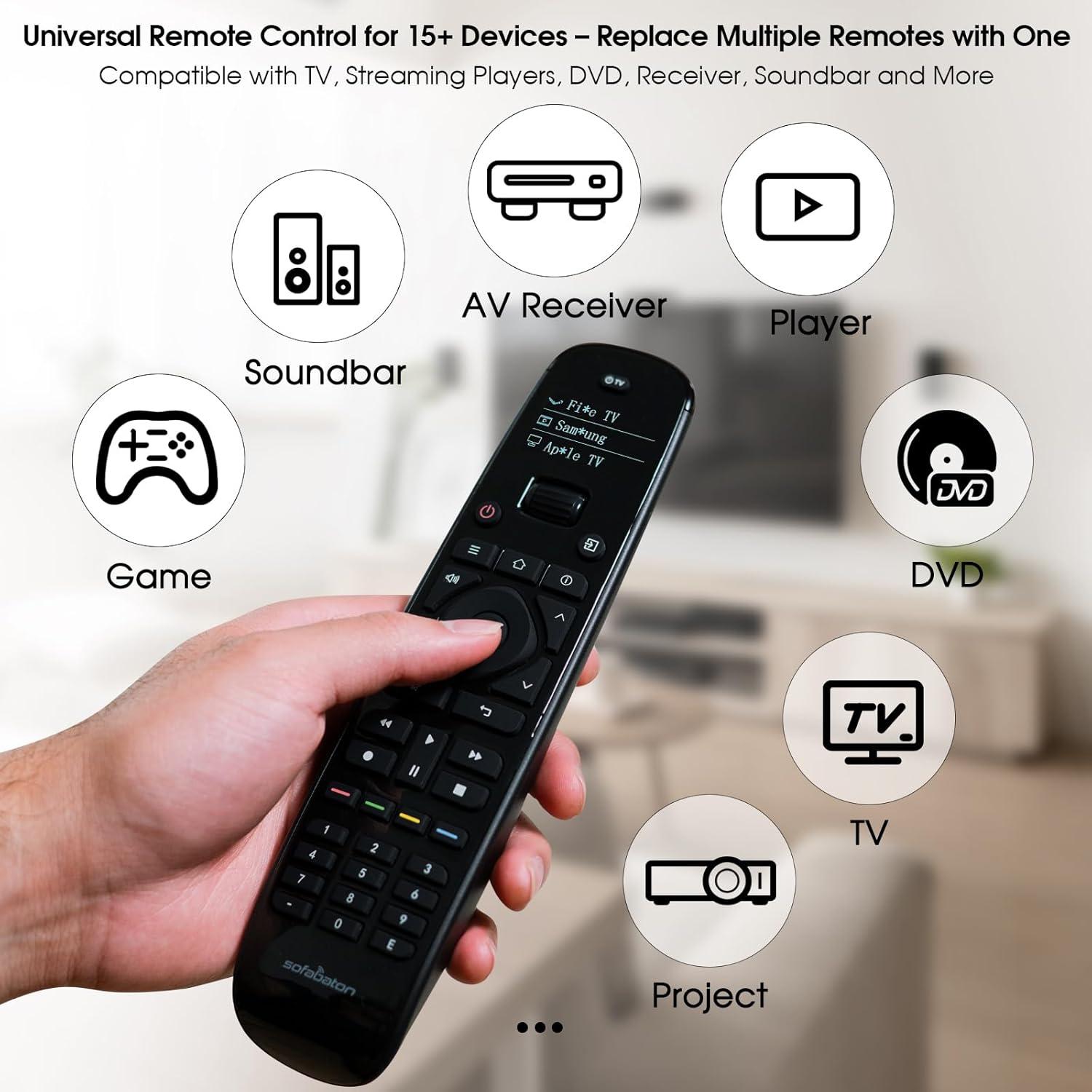 Control Remoto Universal SofaBaton U2 con Retroiluminación