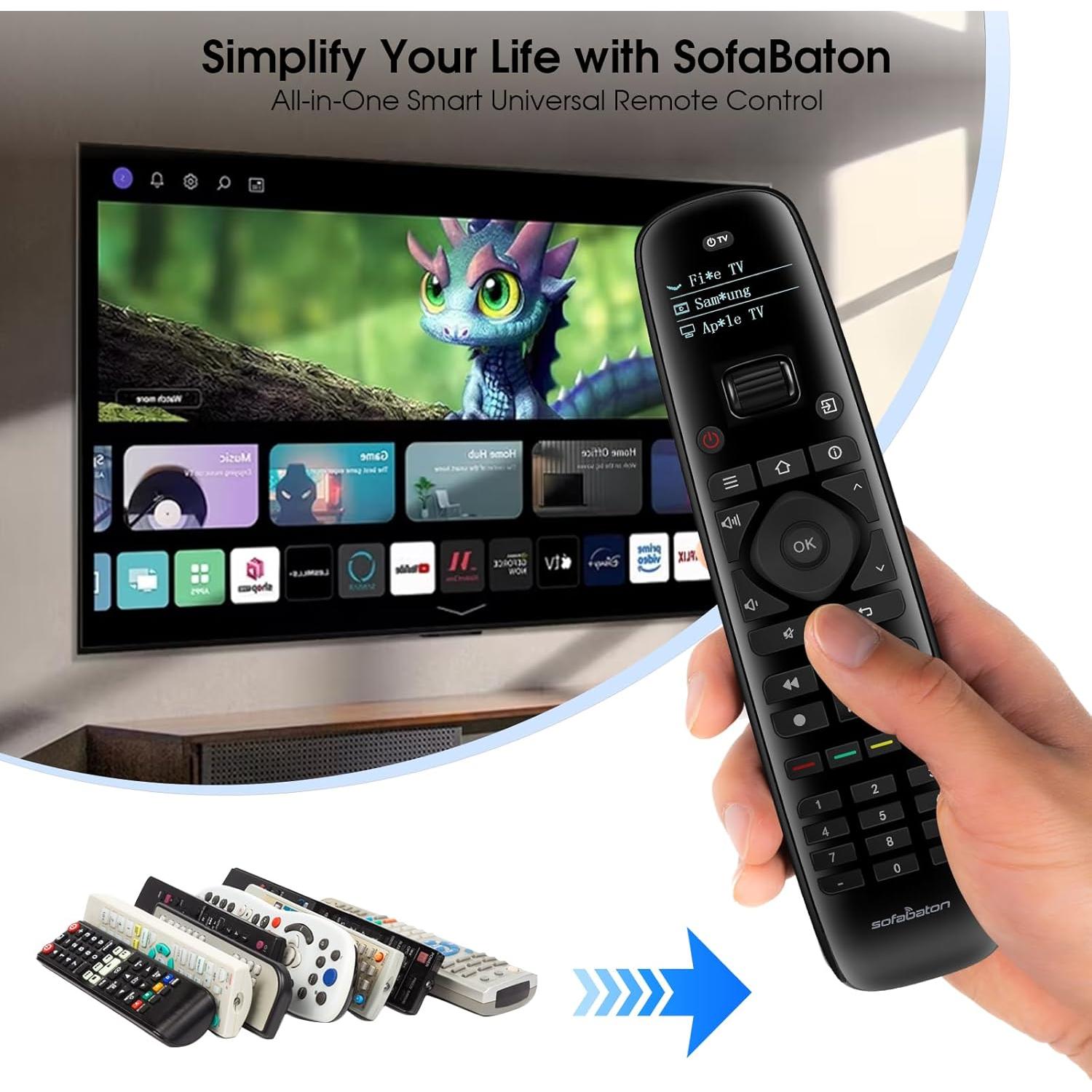 Control Remoto Universal SofaBaton U2 con Retroiluminación