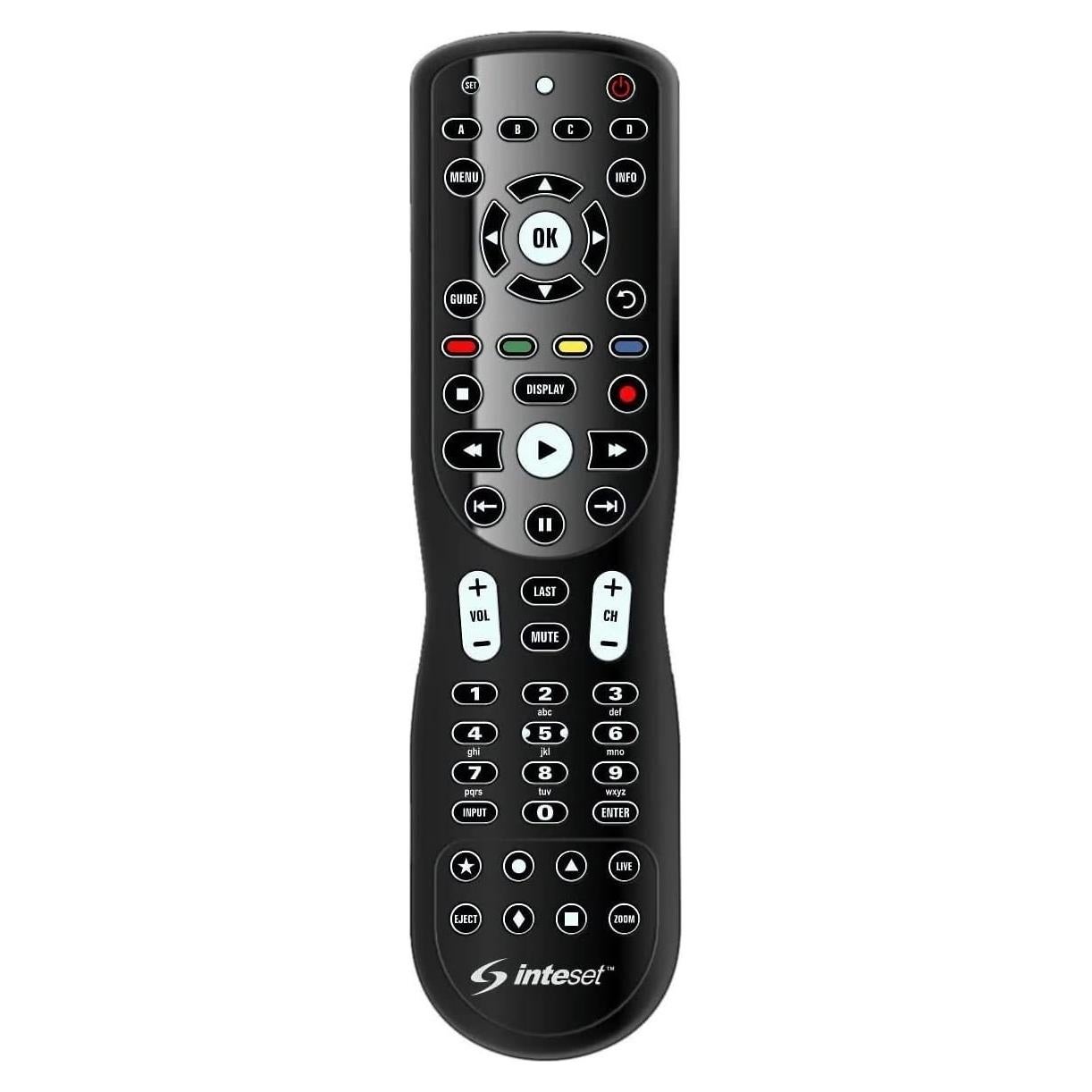 Control Remoto Universal Inteset INT-422 Retroiluminado 4 en 1