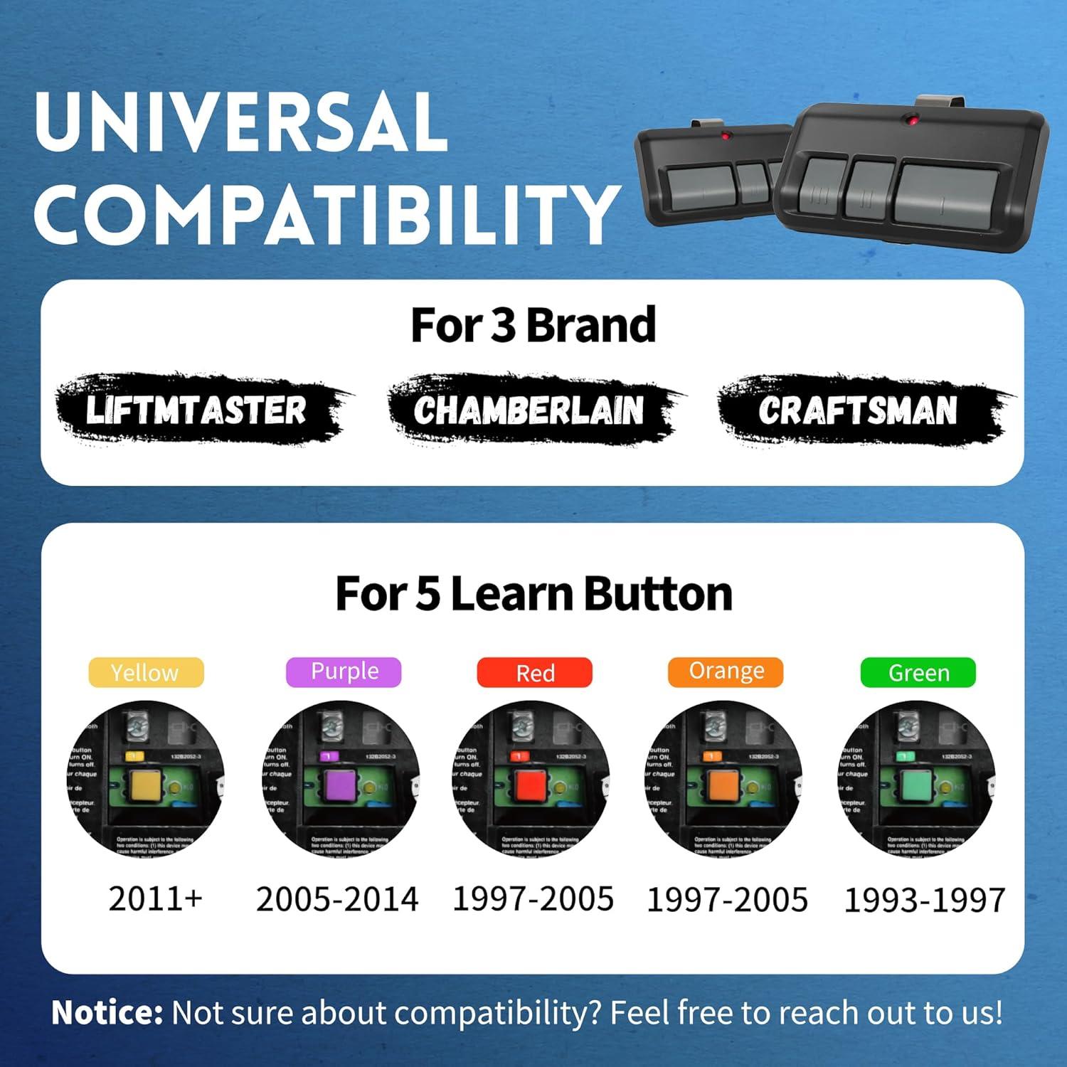 Control Remoto Universal CreaCity 893Max para Puerta de Garaje