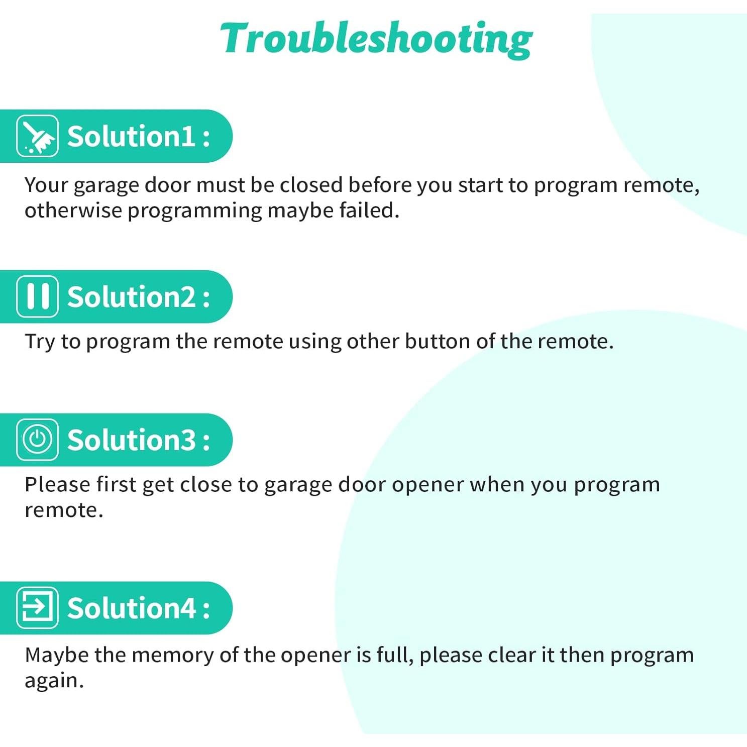 Control Remoto de Reemplazo datonten para Garaje 2PACK