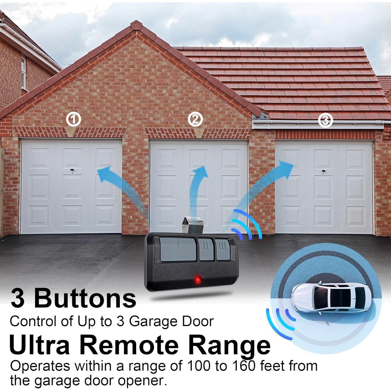 Control Remoto Universal GIOATY 893MAX para Puerta de Garaje