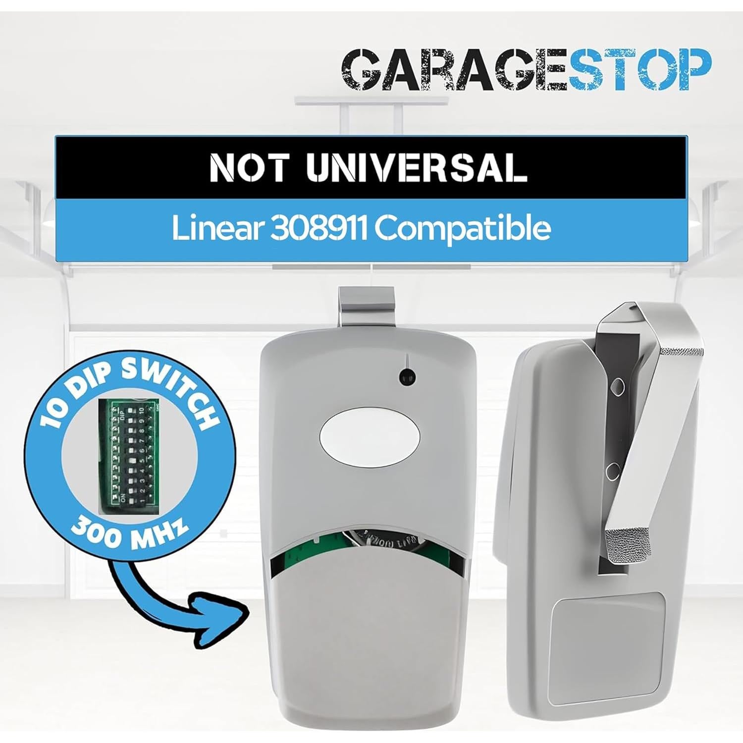 Control Remoto Garage Stop 2X Multicode 308911 300MHz