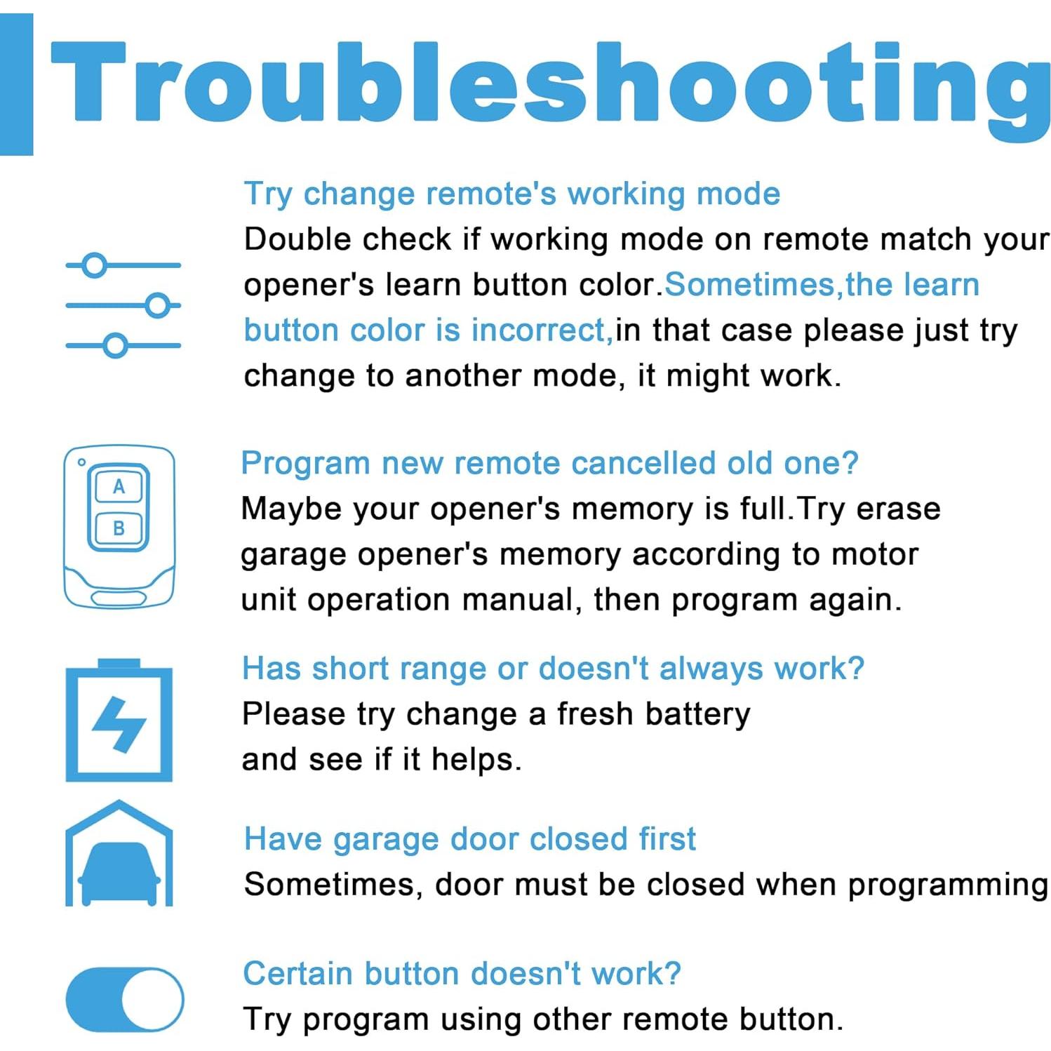 Control Remoto Universal para Garaje LAWOHO 892MAX - Paquete de 2