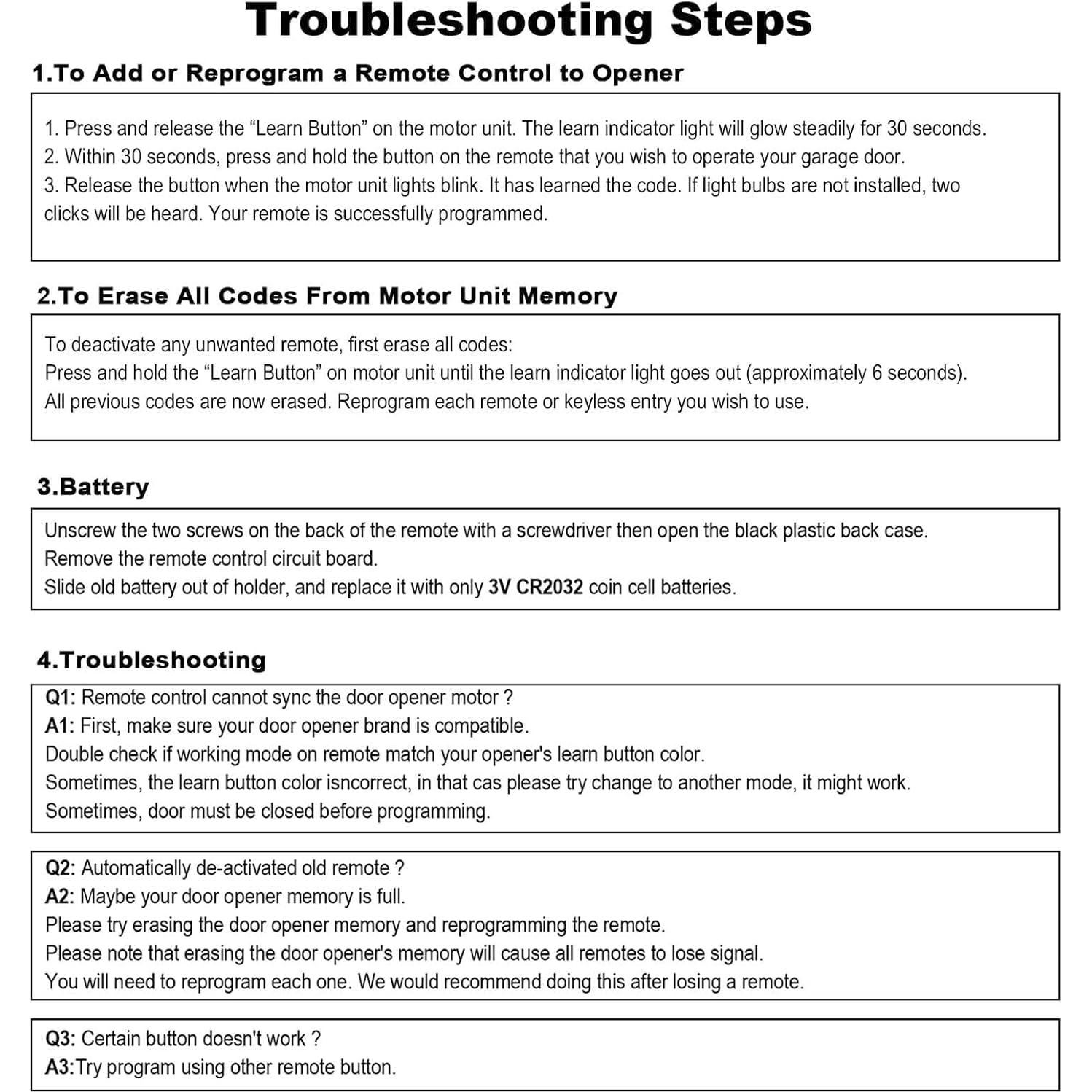 Control Remoto Universal para Garaje LAWOHO 892MAX - Paquete de 2