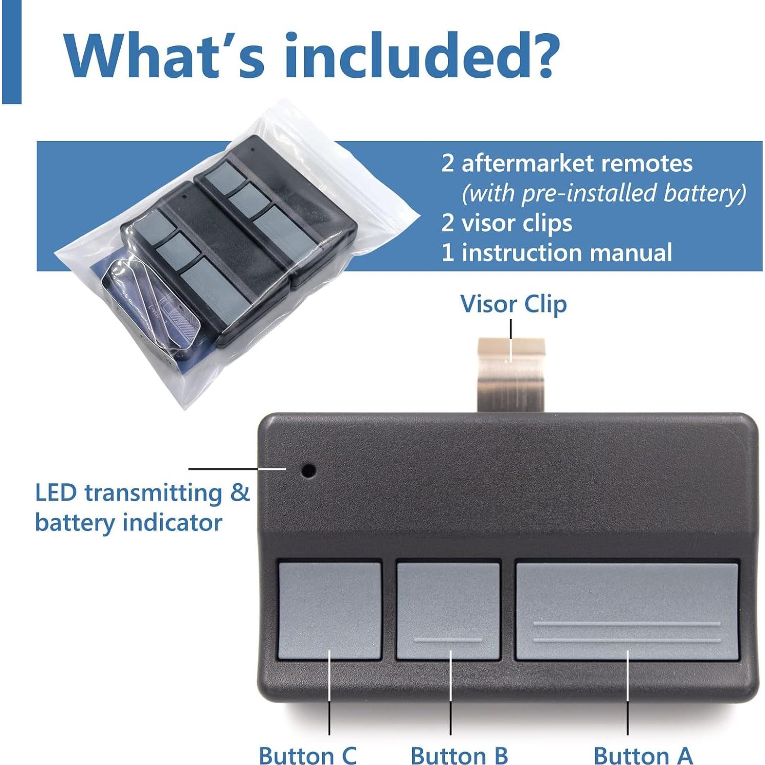 Control Remoto Universal Solidremote L-VISOR-1 para Garaje