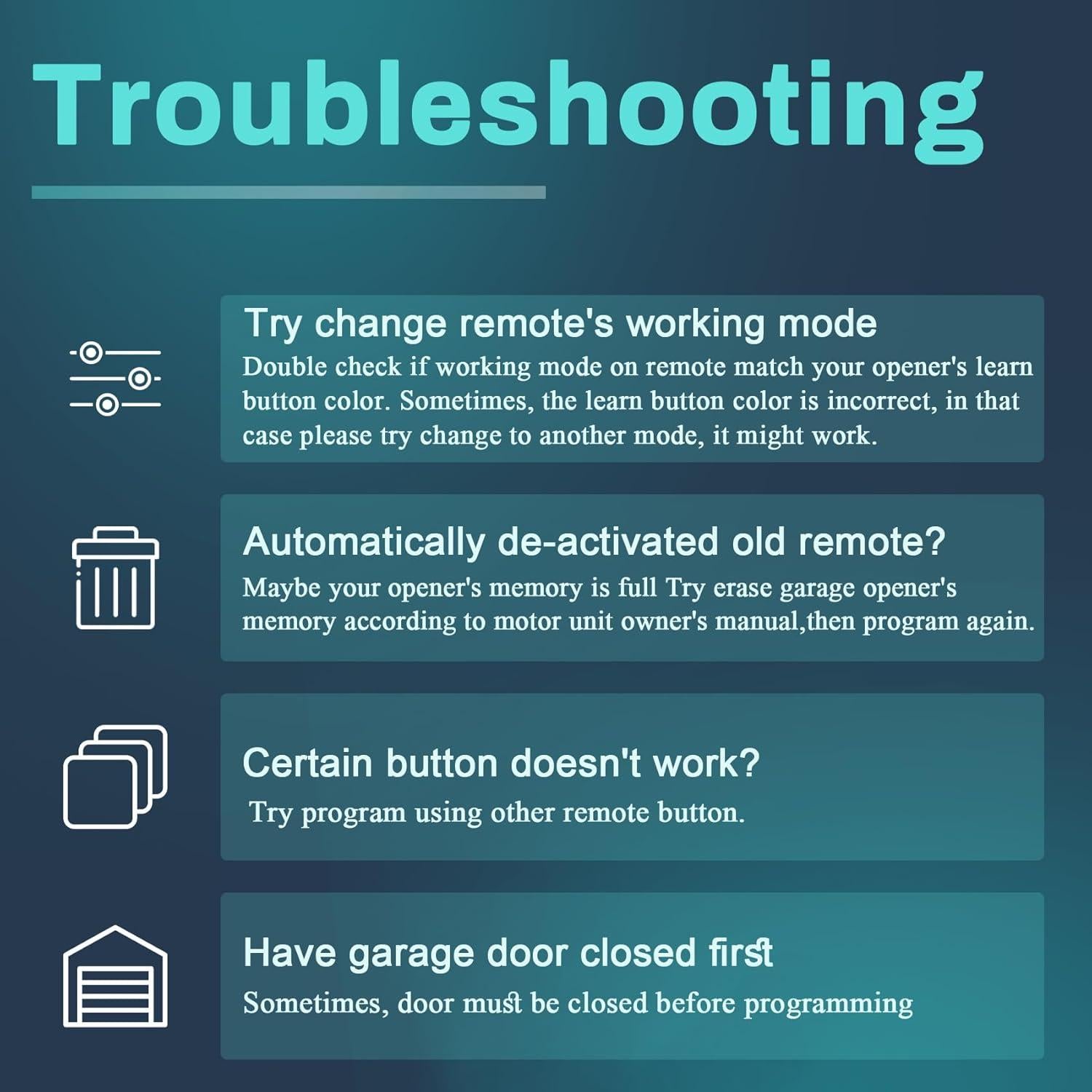 Control Remoto Universal para Puerta de Garaje Pevxou 2-Pack