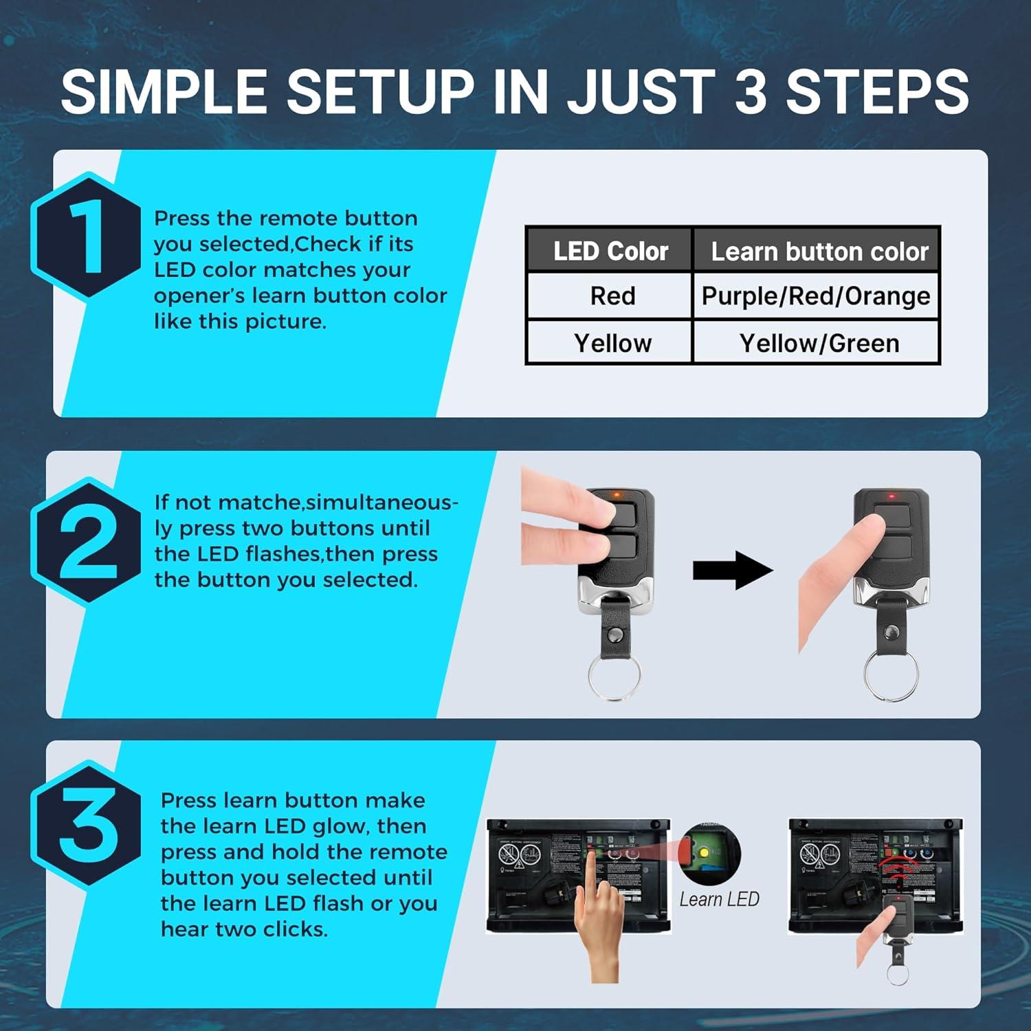 Control Remoto de Puerta de Garaje CreaCity J505MAX Universal