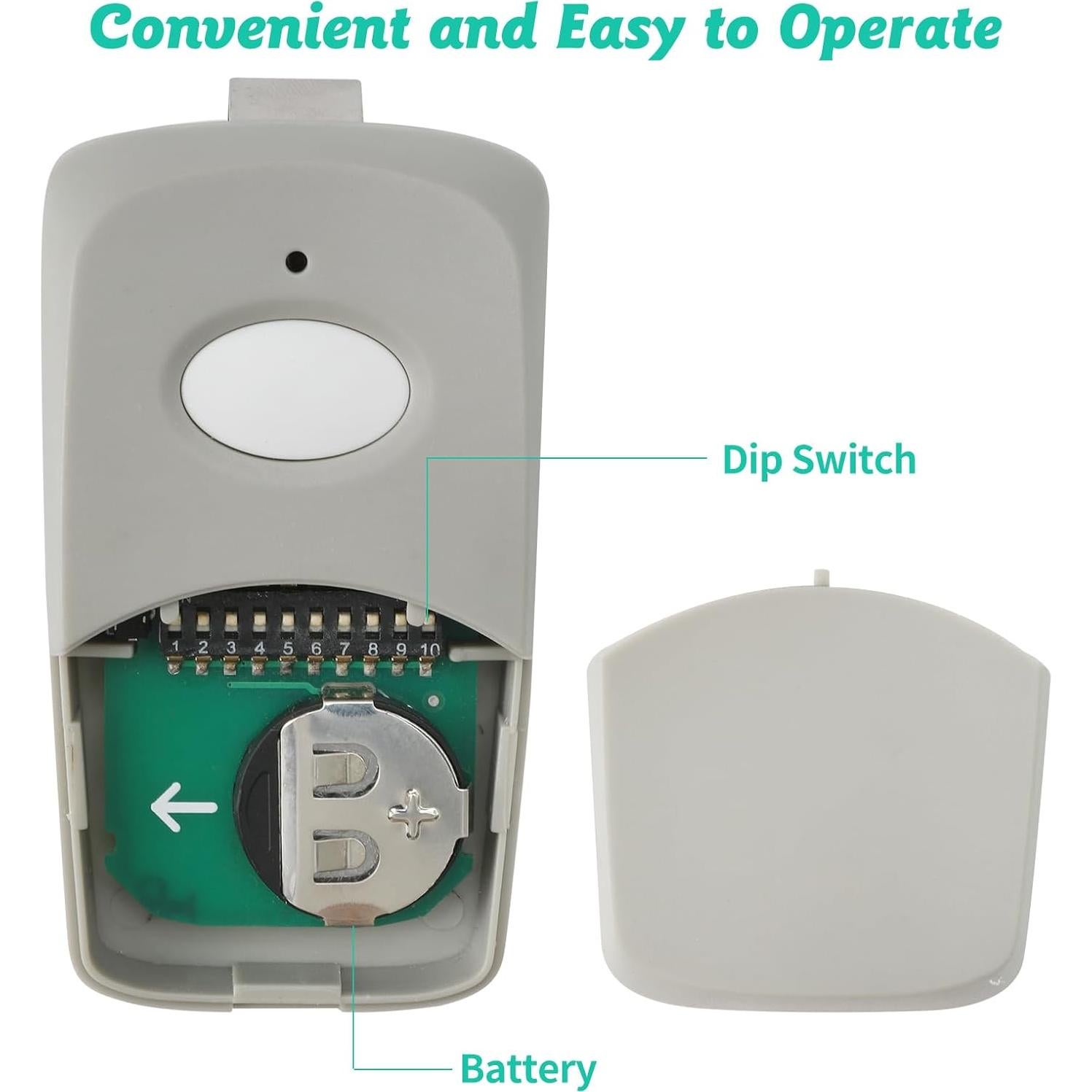 Control Remoto de Garaje Datonten RQBK6 300MHz 10 Interruptores