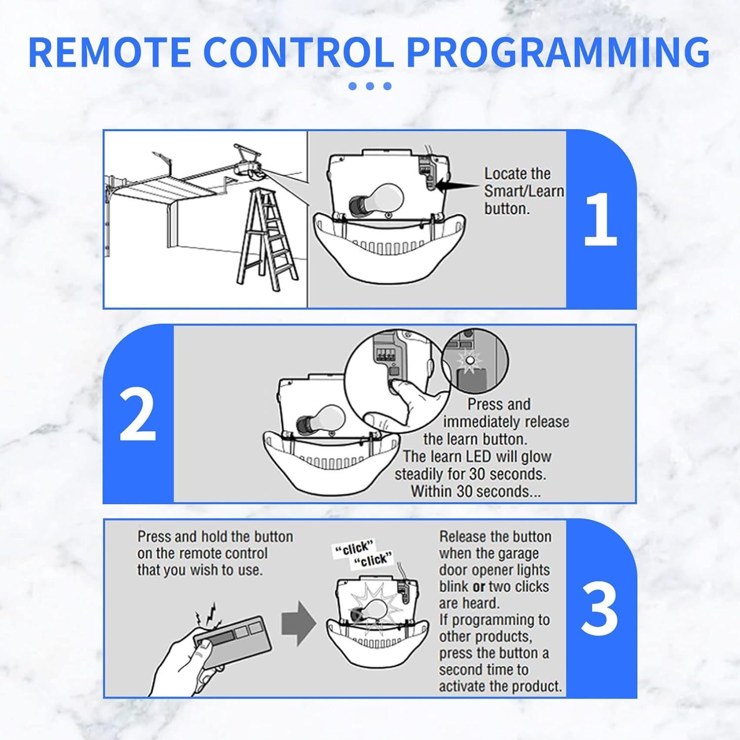 Control Remoto Universal Cooouds 893MAX para Garaje - 2 Piezas