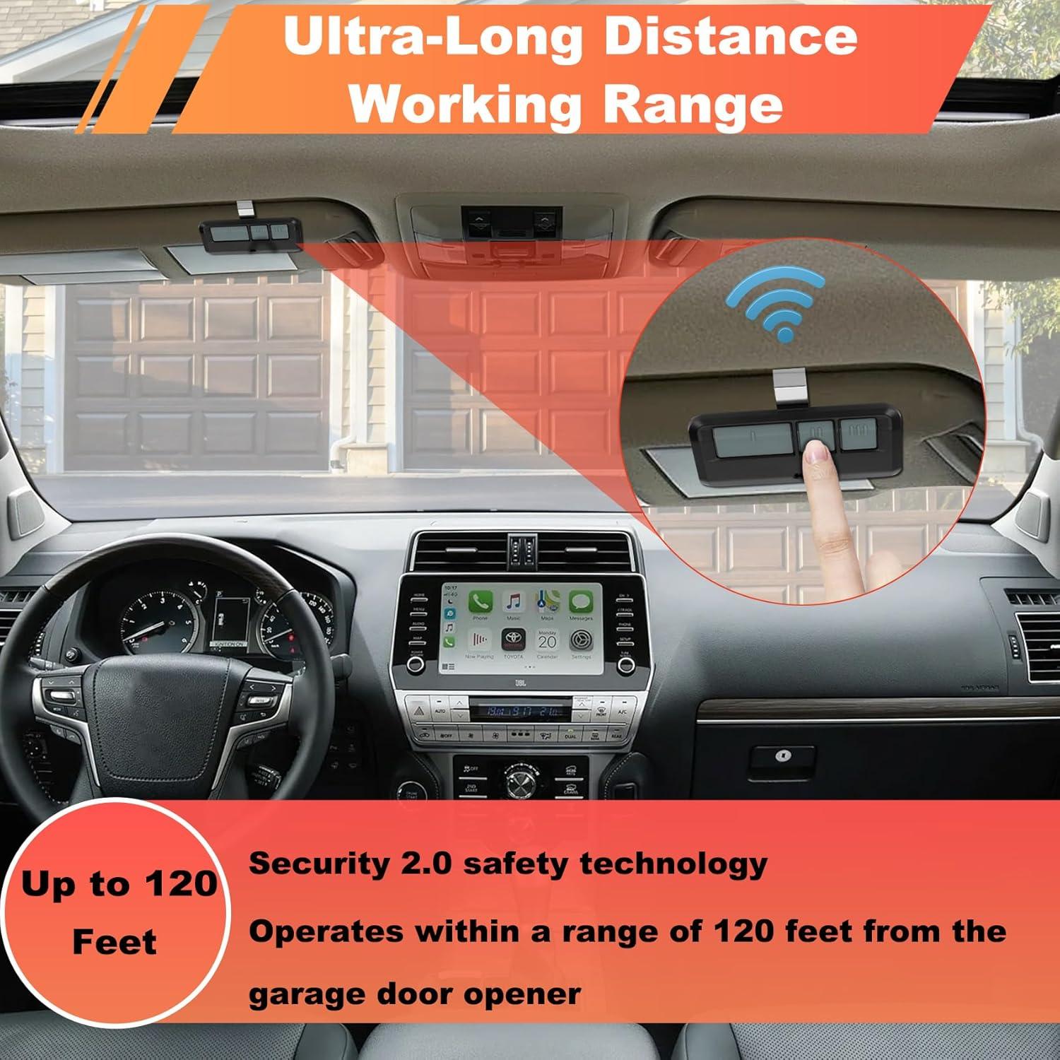 Control Remoto 893MAX Micnce para Puerta de Garaje - 3 Botones