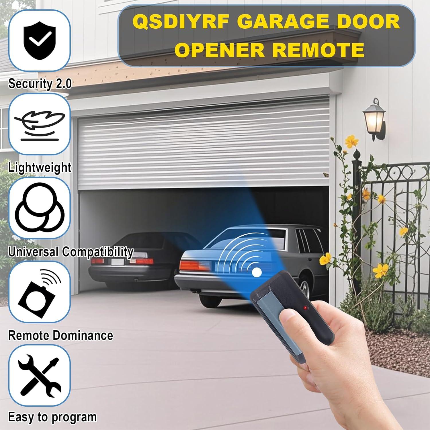 Control Remoto de Puerta de Garaje QSDIYRF 891LM Amarillo Security+2.0