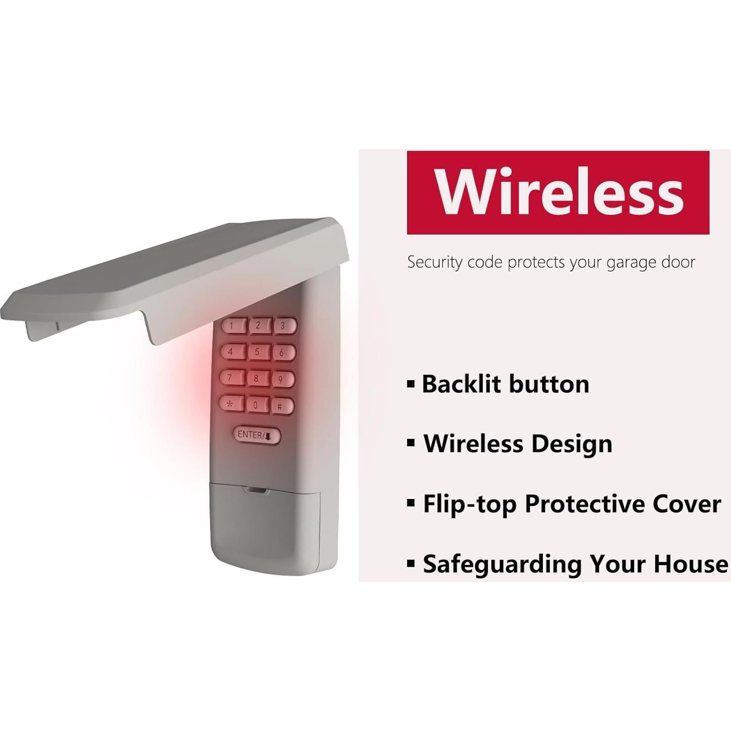 Teclado Inalámbrico Universal Lpyec para Puerta de Garaje