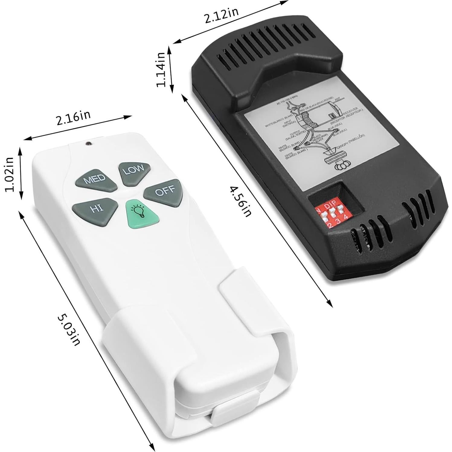 Kit Control Remoto Universal Ventilador Techo Aubric 53T