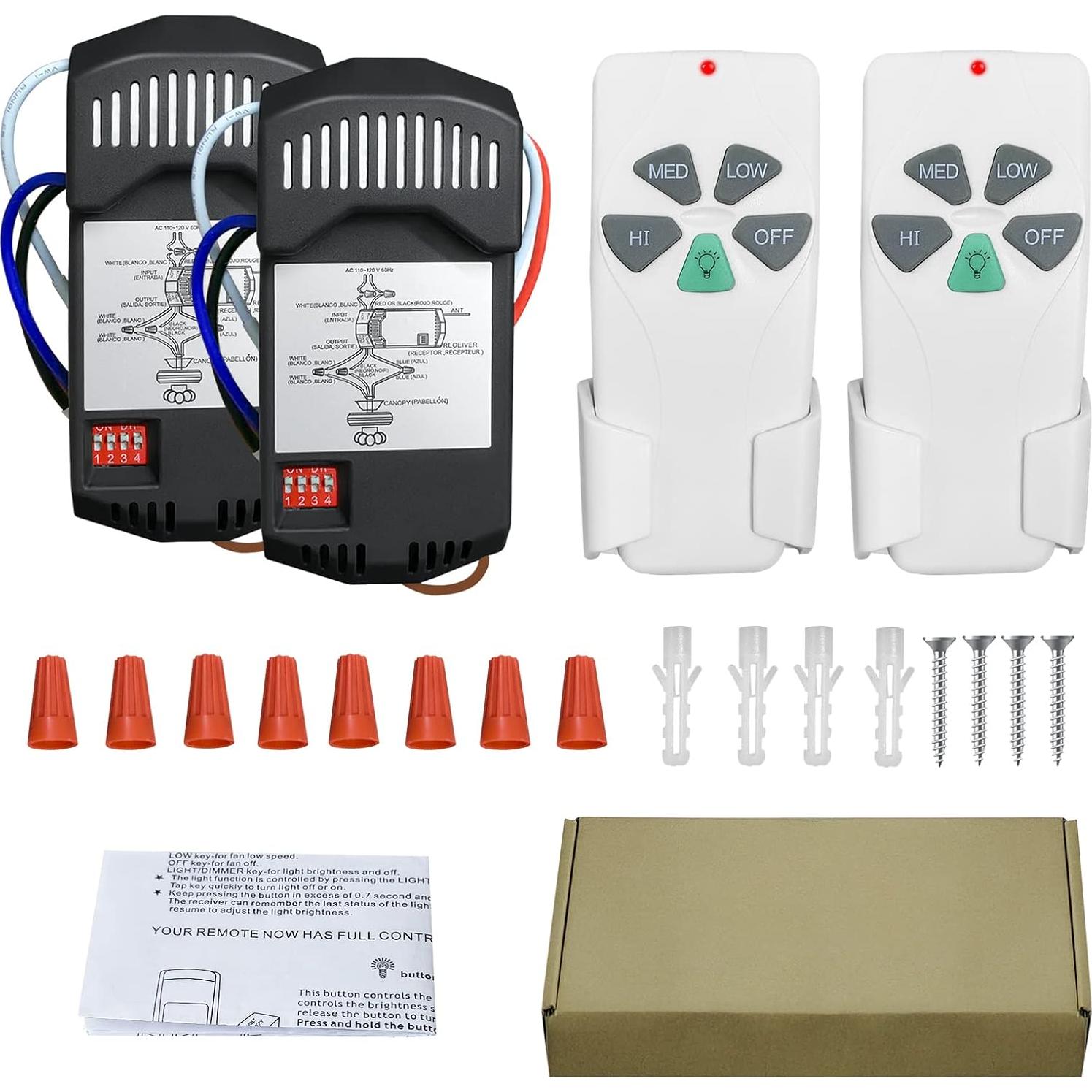 Kit Control Remoto Universal Ventilador Techo Aubric 53T