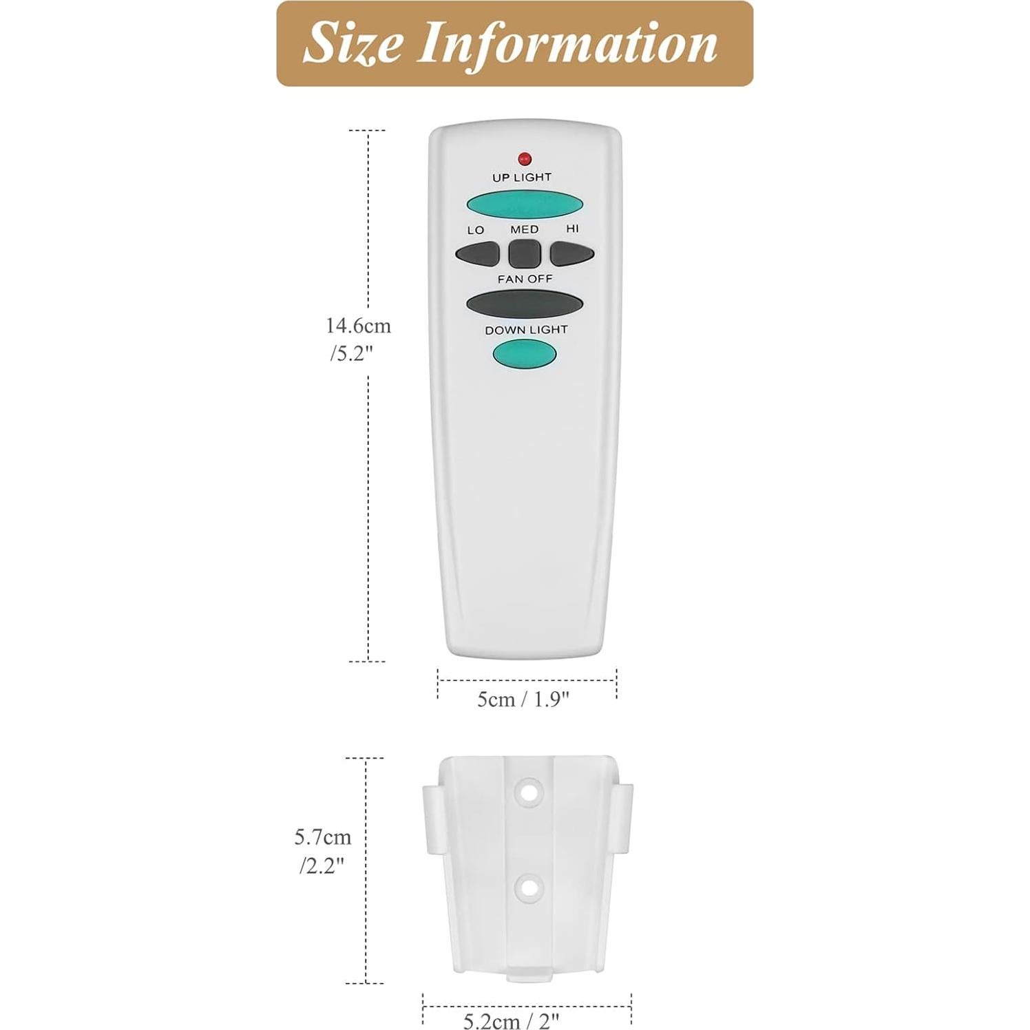 Control Remoto Universal para Ventilador de Techo Prichor RC-HD6