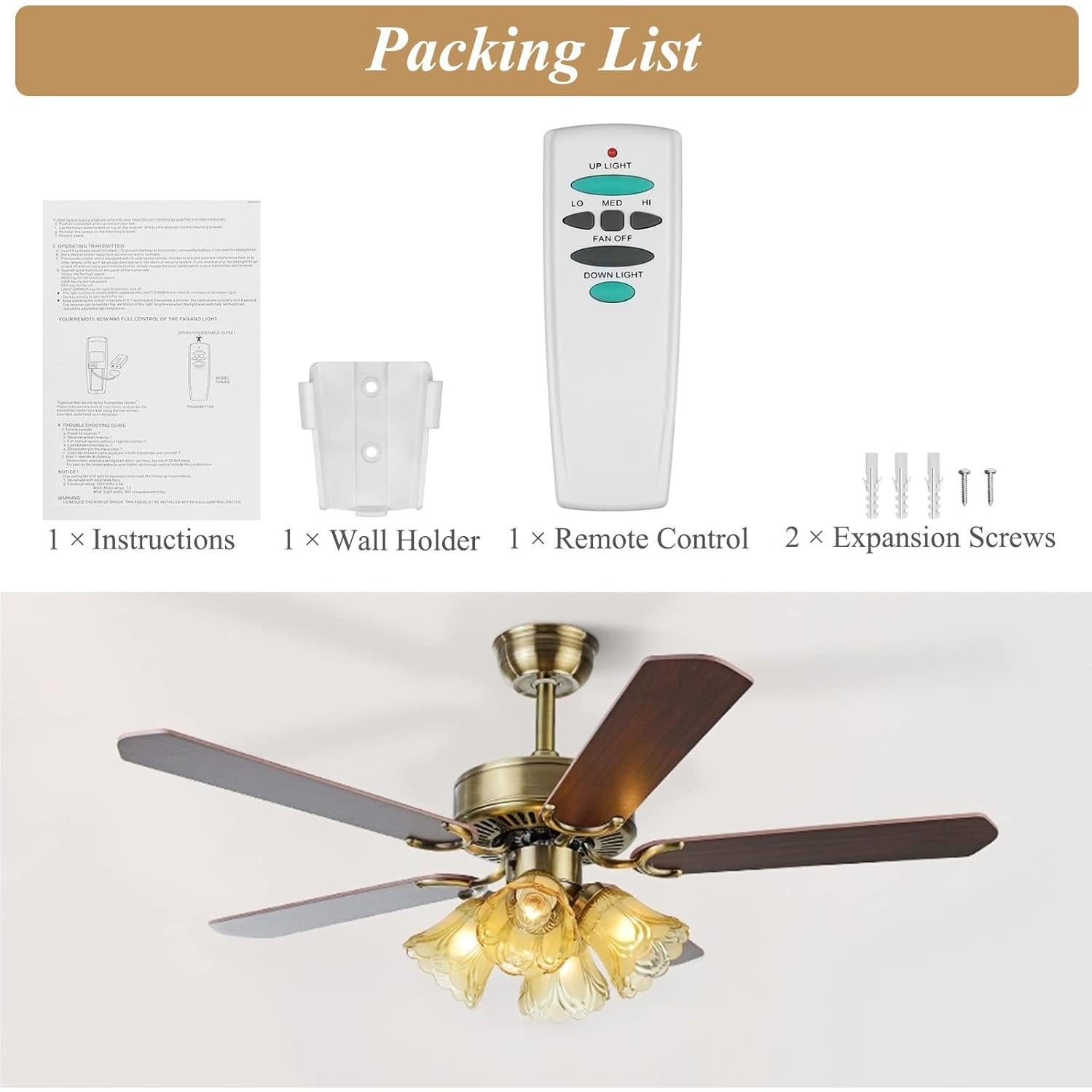 Control Remoto Universal para Ventilador de Techo Prichor RC-HD6