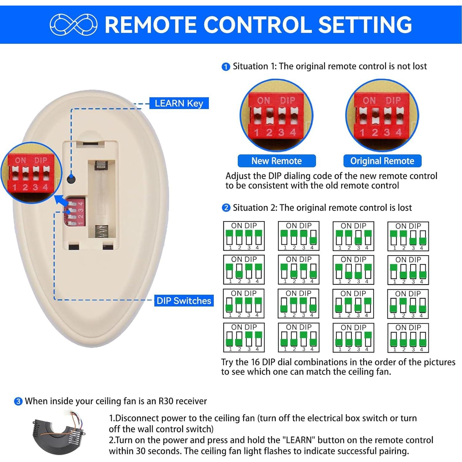 Control Remoto para Ventilador de Techo Harbor Breeze 35T