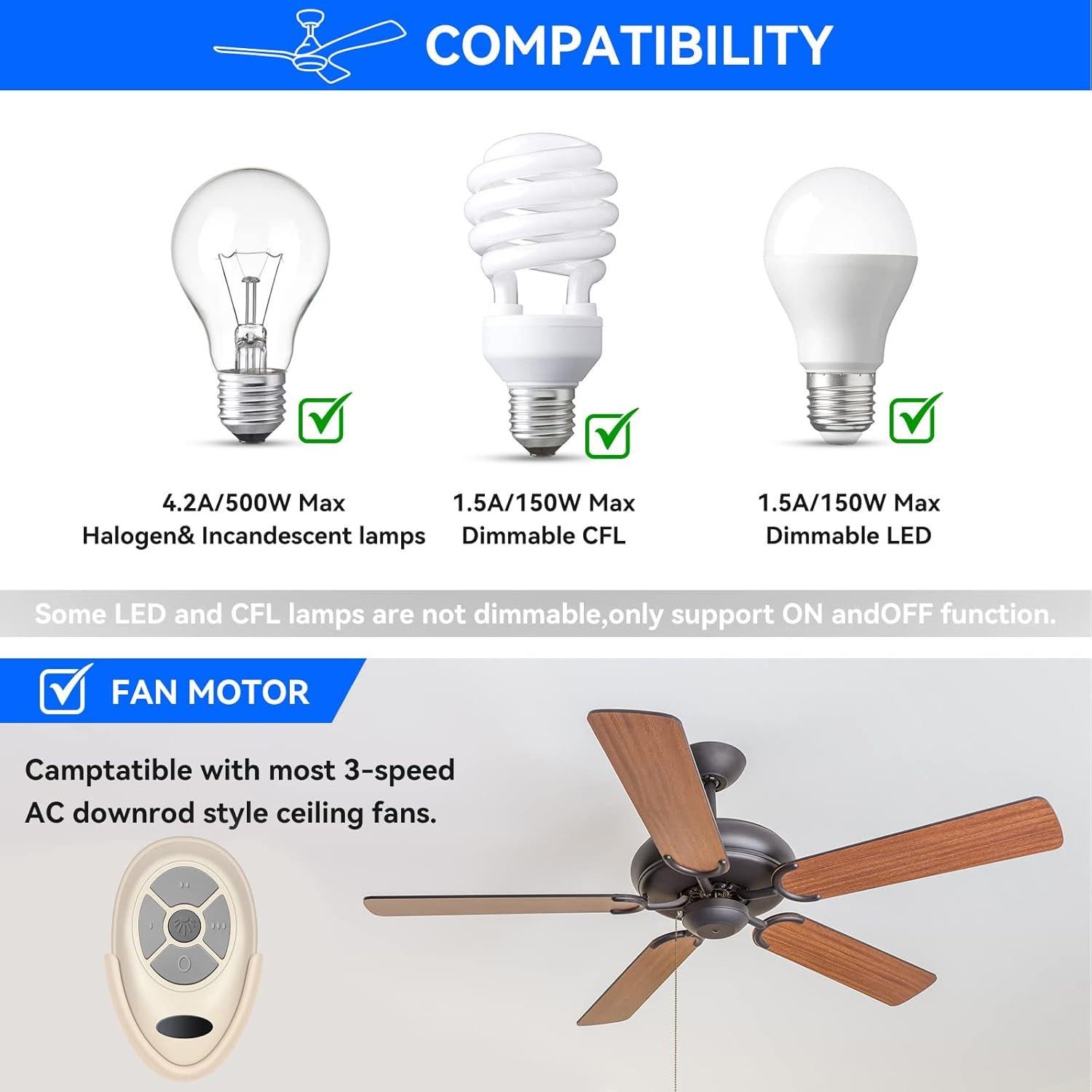 Control Remoto para Ventilador de Techo Harbor Breeze 35T