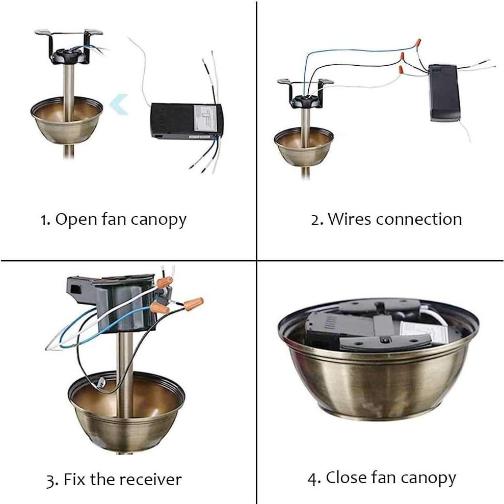 Control Remoto Universal para Ventilador de Techo Aubric 3-en-1