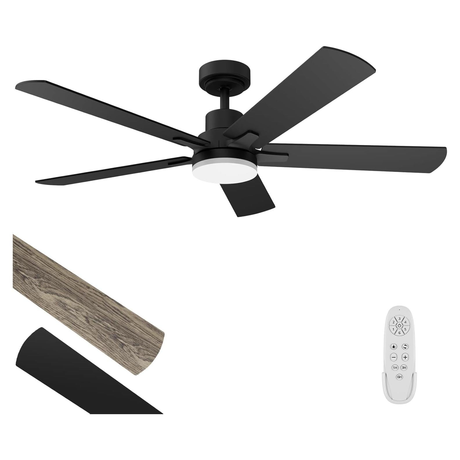 Ventilador de Techo Regair 52" con Luz LED y Control Remoto