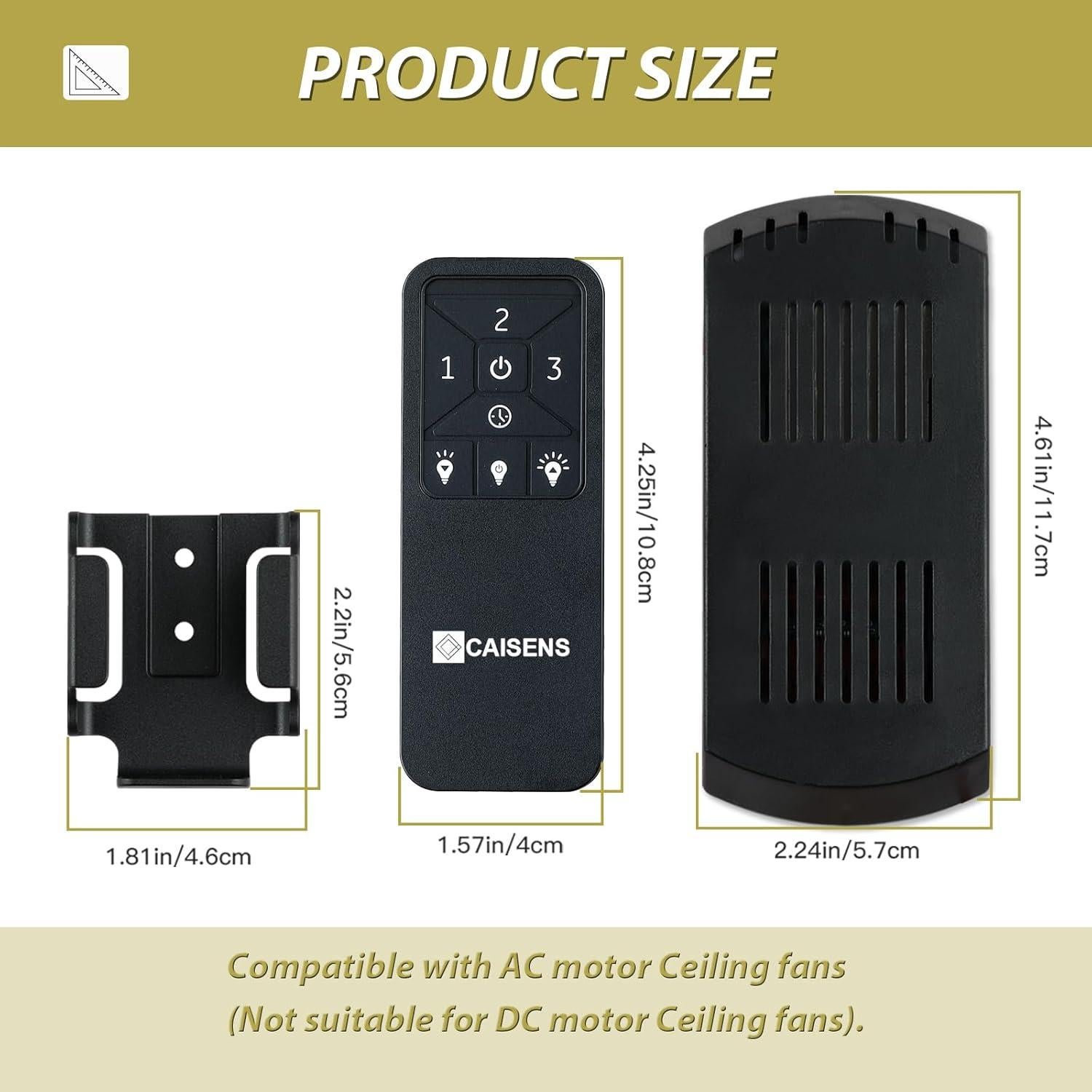 Control Remoto Universal para Ventilador de Techo Caisens 3 Velocidades