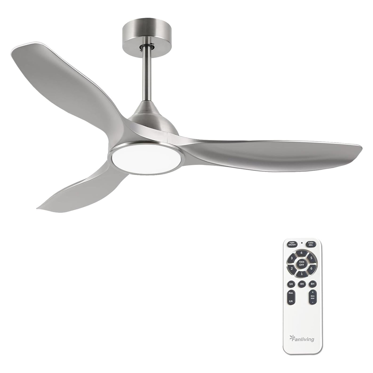 Ventilador de Techo Moderno Fanliving 52" DC Silencioso 6 Velocidades
