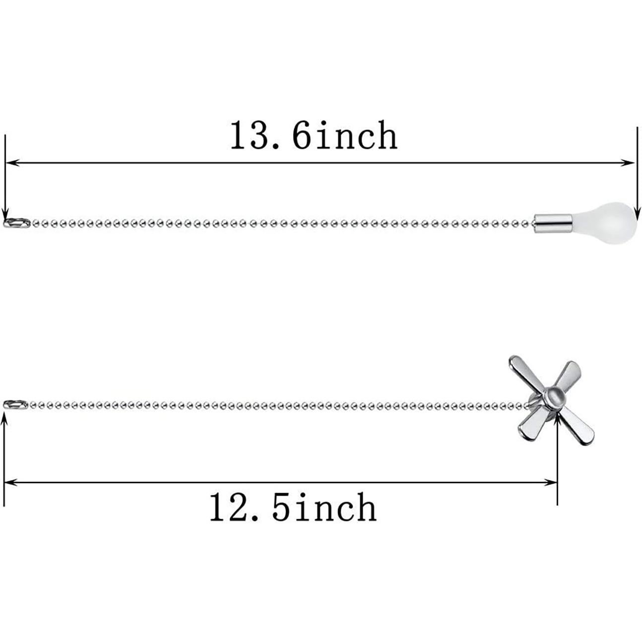 Cadena de Tirar para Ventilador de Techo Sunswan 34.5 cm Níquel