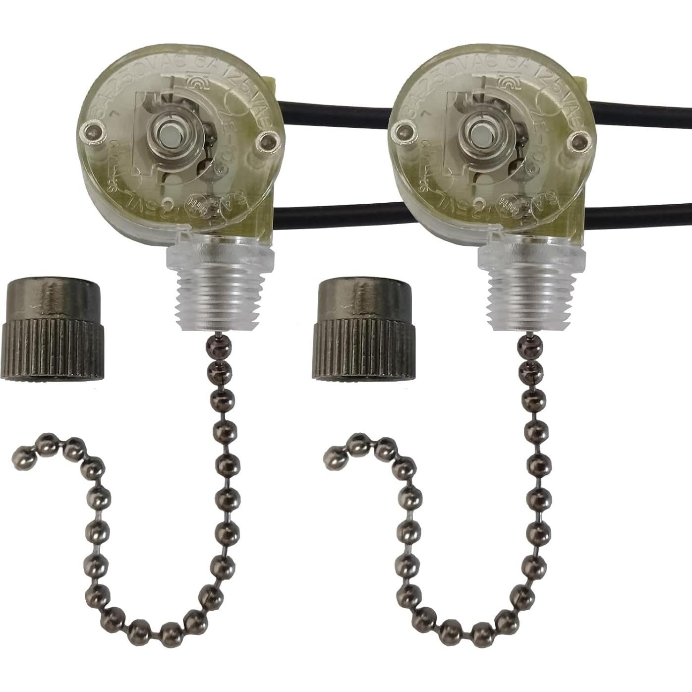 Interruptor de Luz de Cadena ZING EAR ZE-109 para Ventilador de Techo