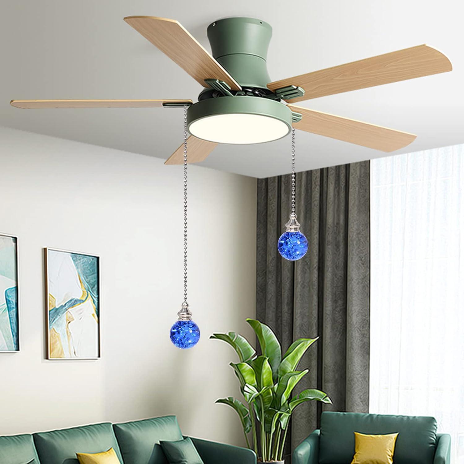 Cadena de Tirar de Cristal Azul LONGSHENG 50cm 2 Piezas