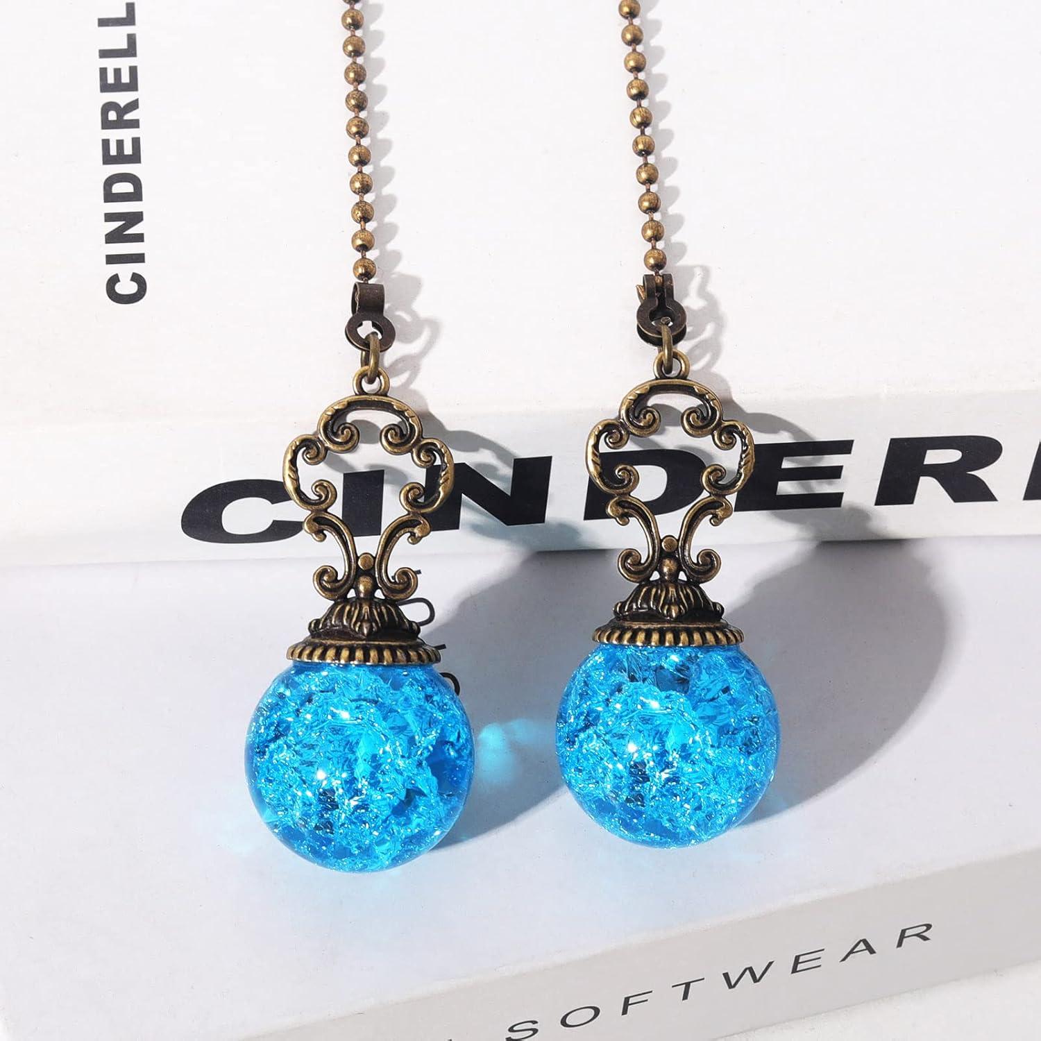 Cadena de Tirar para Ventilador de Techo LONGSHENG 38 cm Azul Lago