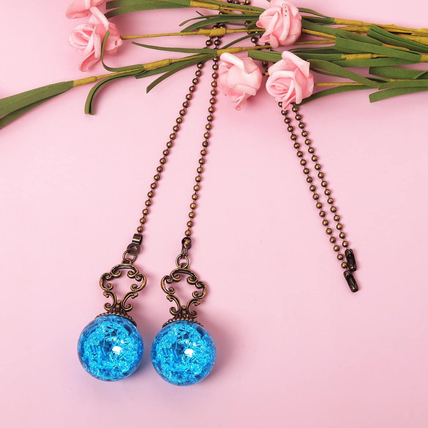 Cadena de Tirar para Ventilador de Techo LONGSHENG 38 cm Azul Lago